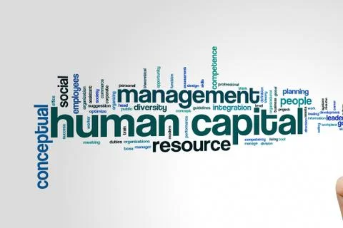 Human capital word cloud Stock Photos