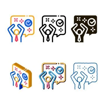 Human celebrate icon variants vector outline Stock Illustration
