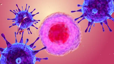Human cell and viruses, concept for genetic diseases Stock Footage 46658142