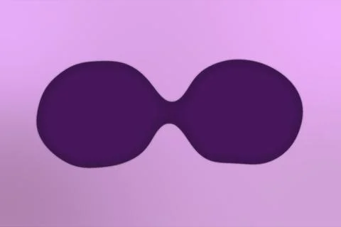 Human Cell Division under a microscope. Cell division.  Biology concept. Di.. Illustrazione stock