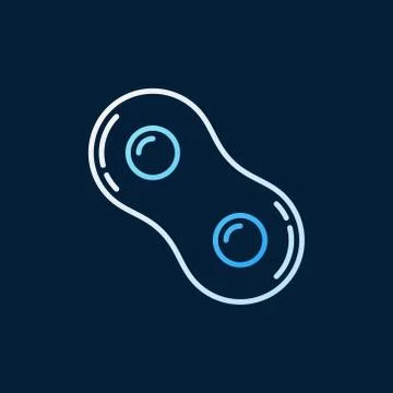 Human Cell Molecule vector colored linear icon or logo Illustrazione stock