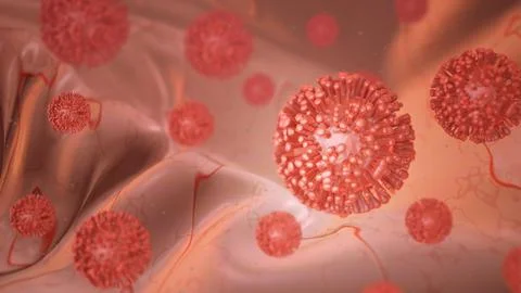 Human cell or Corona virus Illustrazione stock