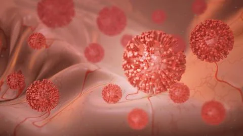 Human cell or Corona virus Ilustración de archivo