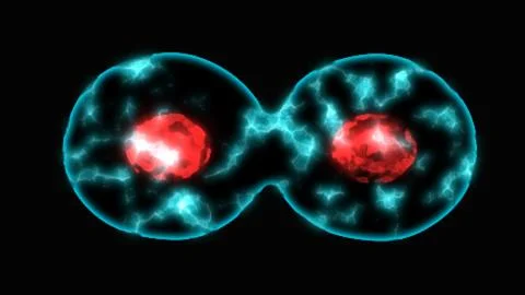 Human cell or Embryonic stem cell microscope background. Cell division. Bio.. Foto stock