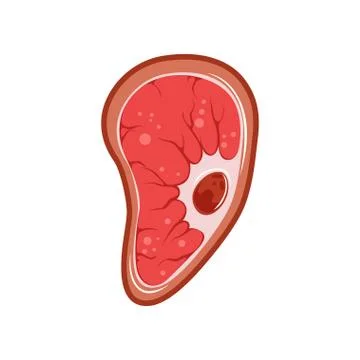 Human cell with single nucleus under microscope. Science icon with red color Illustrazione stock