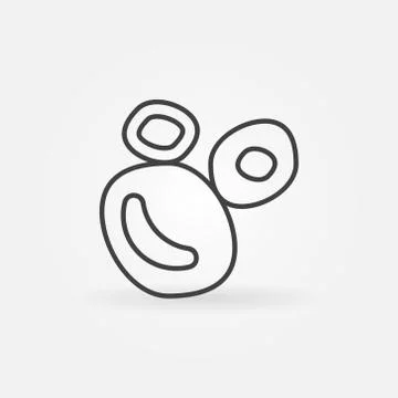 Human Cell vector concept icon in thin line style Illustrazione stock