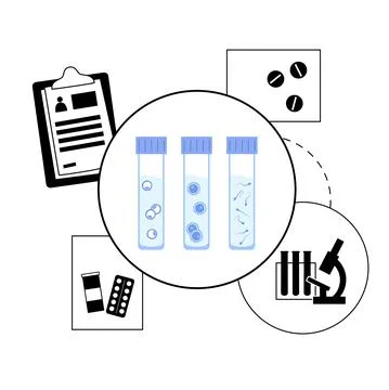 Human cells collecting Illustrazione stock