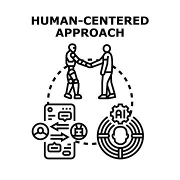 Human centered approach integrating artificial intelligence development 库存插图