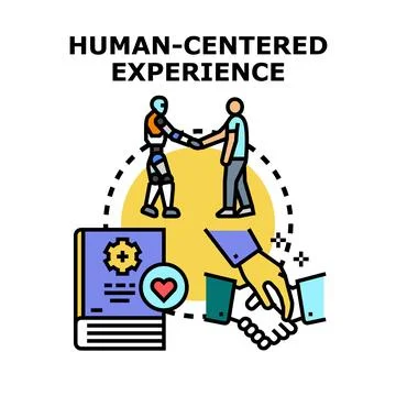 Human centered experience with artificial intelligence technology イラスト素材