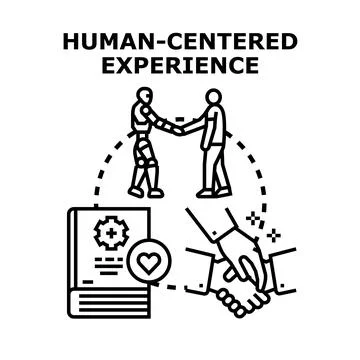 Human centered experience with artificial intelligence technology 스톡 일러스트