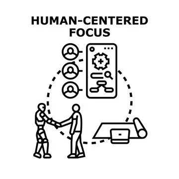Human centered focus, design, and user experience prioritizing people Stock Illustration