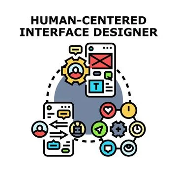Human centered interface designer optimizing user experience Stock Illustration