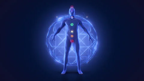 Human Chackra Points Video stock 262760252