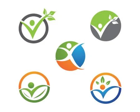 Human character logo Stock Illustration