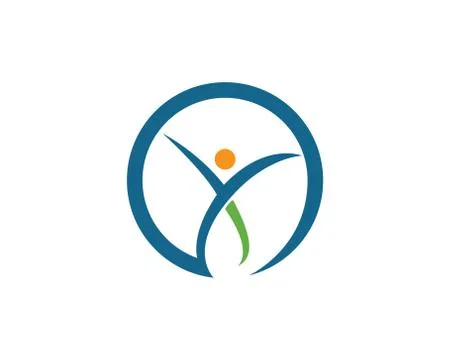 Human character logo sign Stock Illustration
