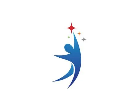Human character logo sign Stock Illustration
