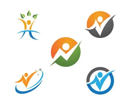Human character logo sign Stock Illustration