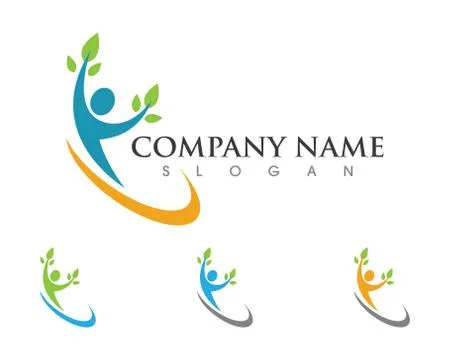 Human character logo sign Stock Illustration