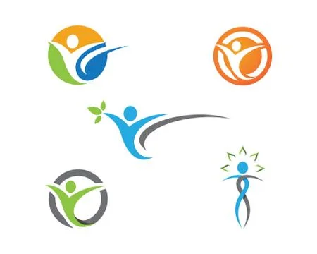 Human character logo sign Stock Illustration