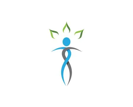 Human character logo sign Stock Illustration