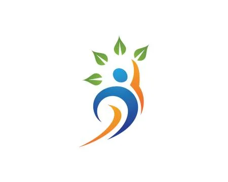 Human character logo sign Stock Illustration