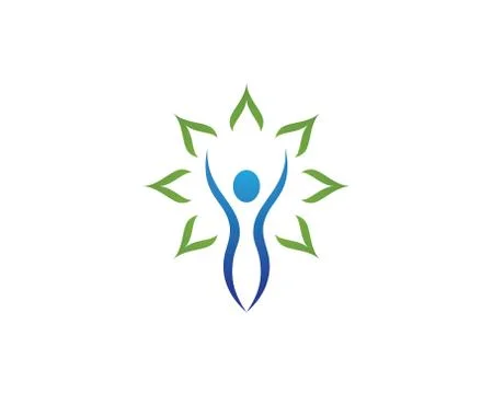 Human character logo sign Stock Illustration