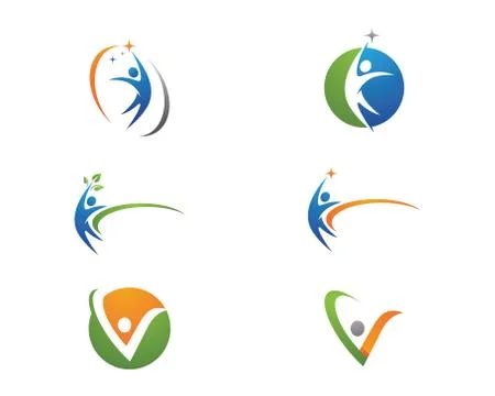 Human character logo sign Stock Illustration