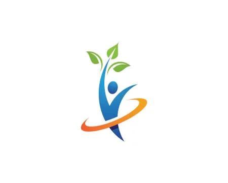 Human character logo sign Stock Illustration