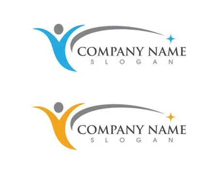 Human character logo sign Stock Illustration