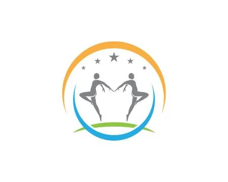 Human character logo sign Stock Illustration