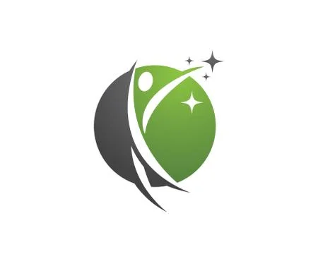 Human character logo sign Stock Illustration