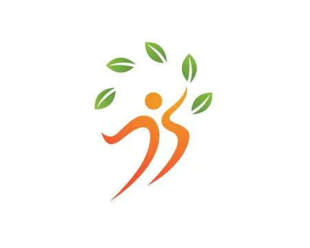 Human character logo sign Stock Illustration