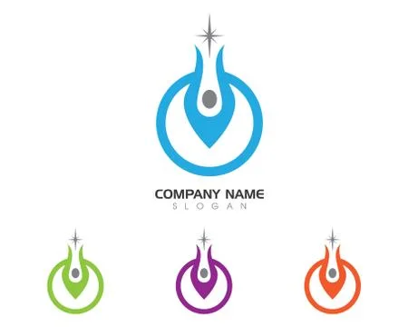 Human character logo sign Stock Illustration