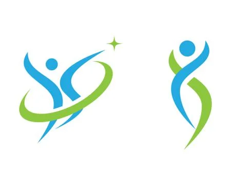 Human character logo sign Stock Illustration