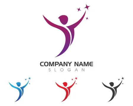 Human character logo sign Stock Illustration