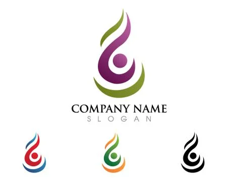 Human character logo sign Stock Illustration