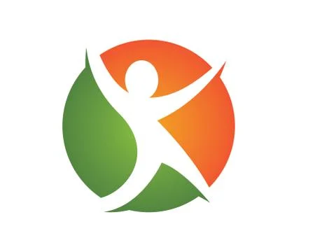 Human character logo sign Stock Illustration