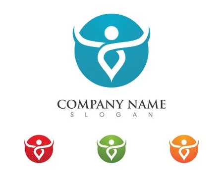 Human character logo sign Stock Illustration