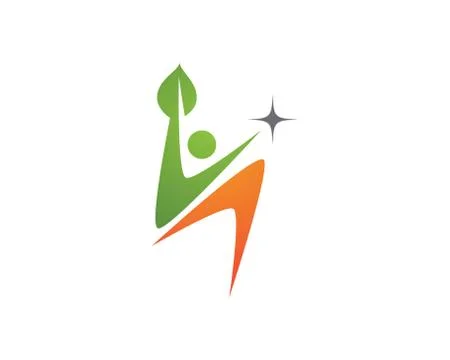 Human character logo sign Stock Illustration