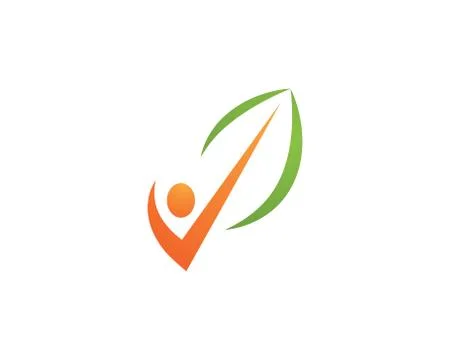Human character logo sign Stock Illustration