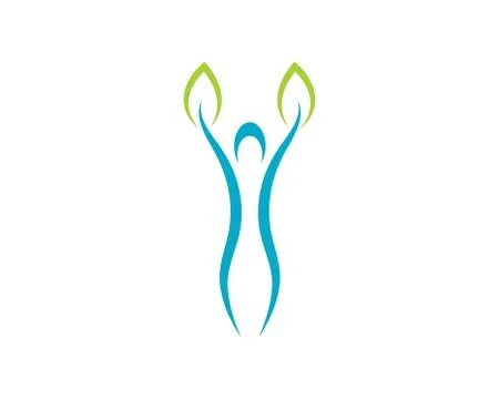 Human character logo sign Stock Illustration