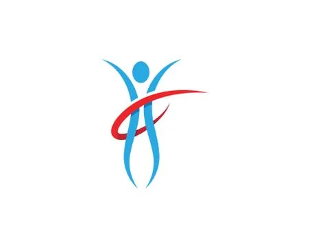 Human character logo sign Stock Illustration