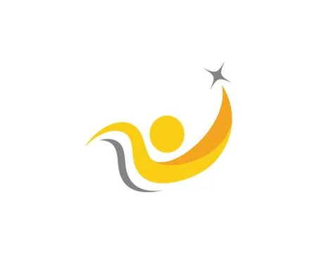 Human character logo sign Stock Illustration