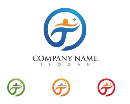 Human character logo sign Stock Illustration