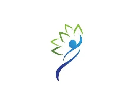 Human character logo sign Illustrazione stock