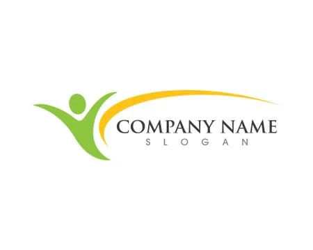 Human character logo sign Stock Illustration