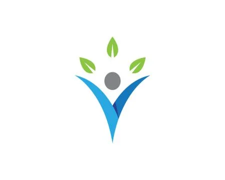 Human character logo sign Stock Illustration