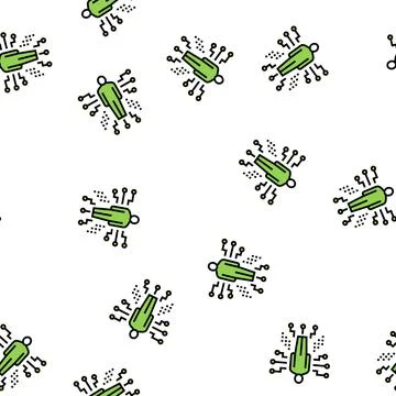 Human characteristics vector seamless pattern 스톡 일러스트