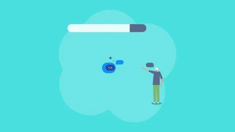 Human chatbot conversation, AI suggesting ecommerce products, shopping concept. Video stock 337956134
