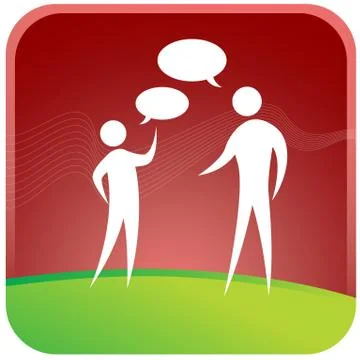 Human chatting Stock Illustration